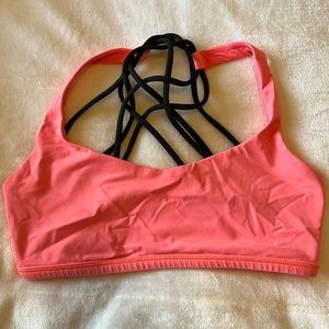 Lululemon coral/ pink sports bra size 6